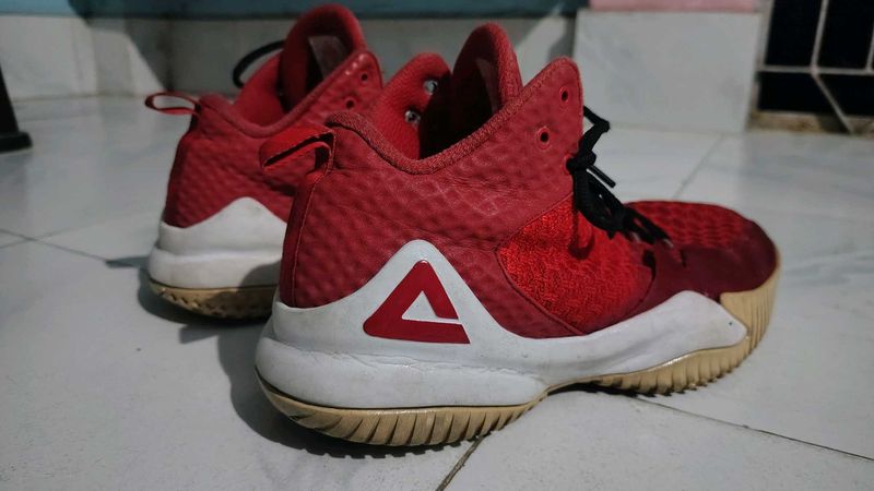 Red PEAK Basketball Shoes