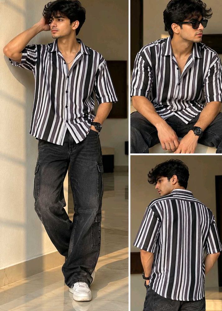 Men's Striped Oversized Shirt
