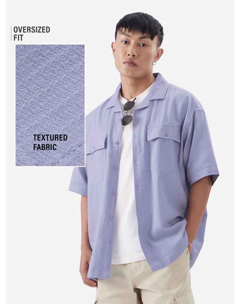 Oversized Fit Textured Shirt