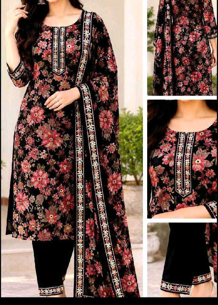Elegant Floral Print Kurta Set