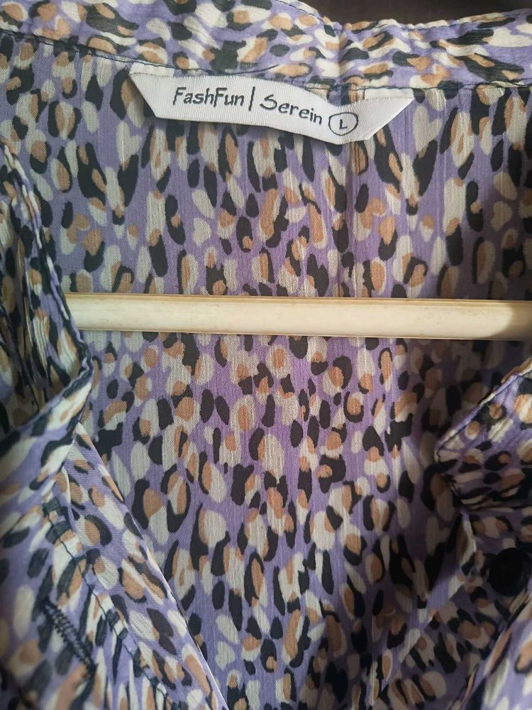 Leopard Print Sheer Top