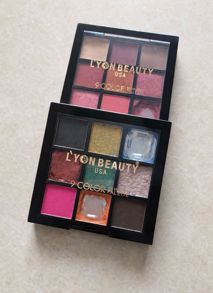 Combo of Lyon Beauty 9 Color Eyeshadow Palettes