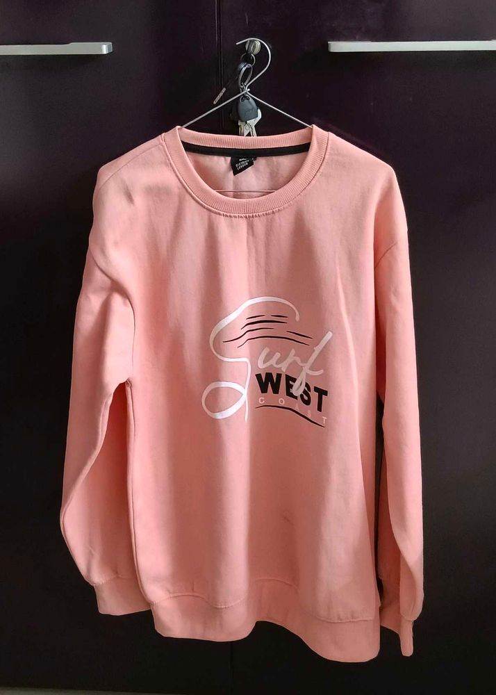 Pink "Surf West" Crewneck Sweatshirt