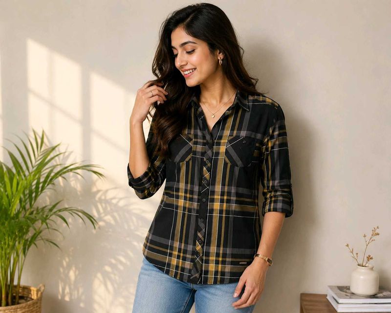 Roadster Stylish Plaid Long Sleeve Shirt🤎🖤
