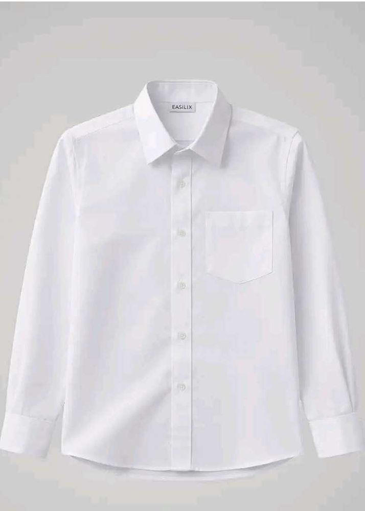 White shool Button-Down Shirt