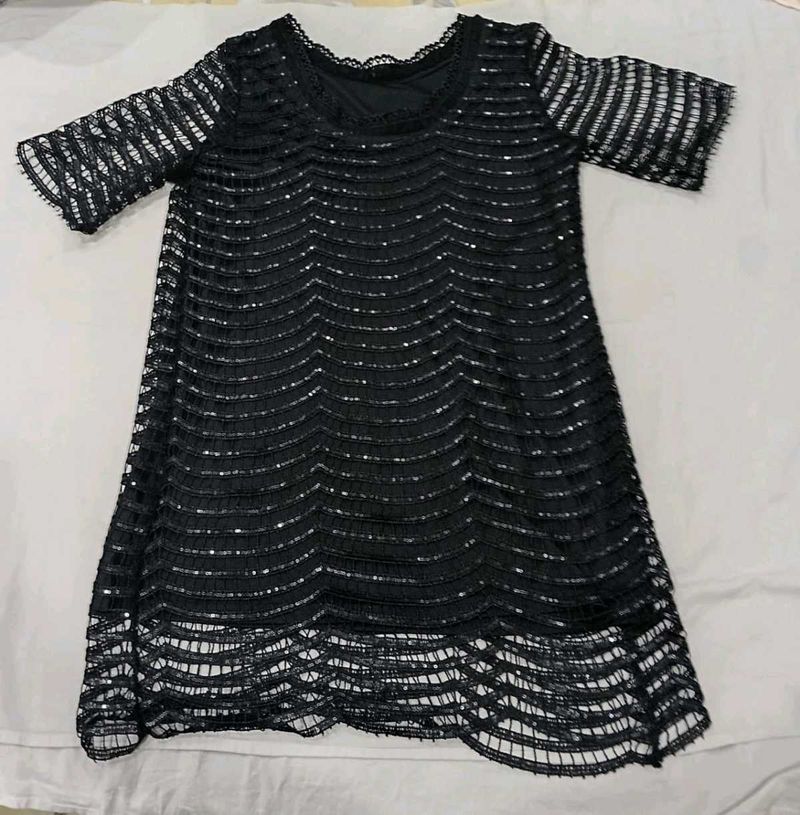 Sparkling Black Sequin Dress