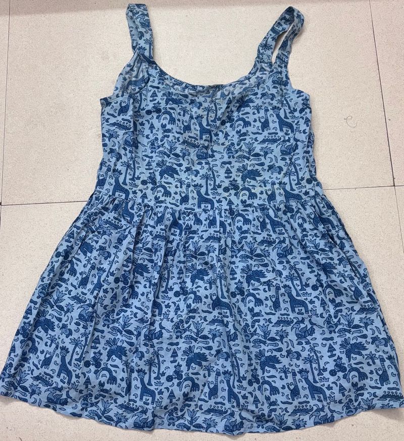 short blue kurti