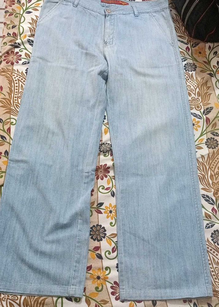 Light Wash Wide Leg Jeans