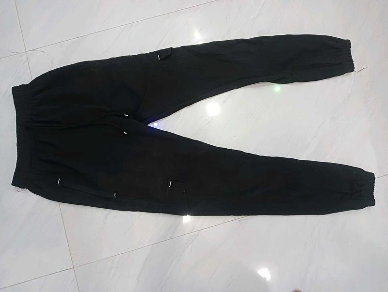 Black Cargo Joggers