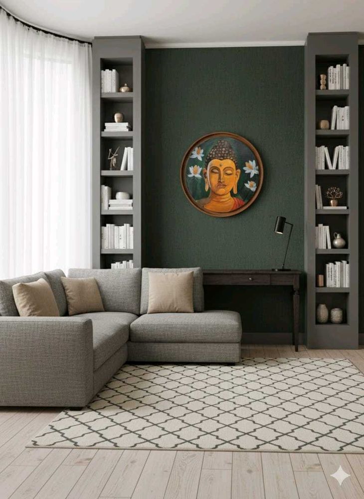 Buddha painting realistic work acrylic