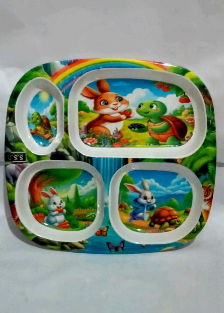 Cute Cartoon Divided Kids Plate