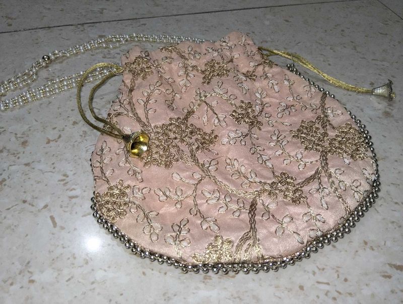 Elegant Embroidered Potli Bag