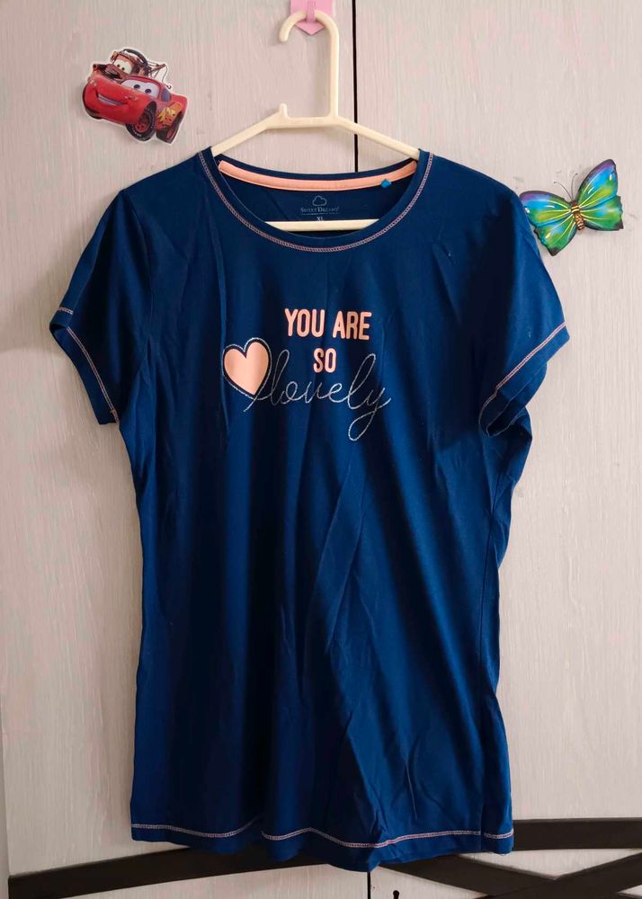 Blue "You Are So Lovely" Graphic Tee