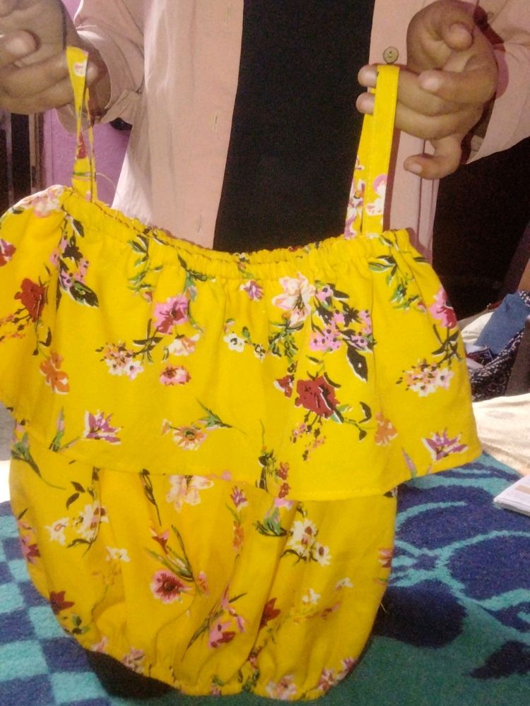 Yellow Cord Set For Girl's 10_12years