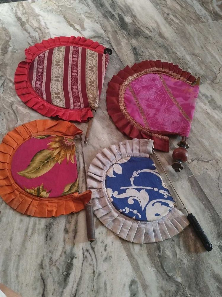 combo Handmade Decorative Fans Set of 4
