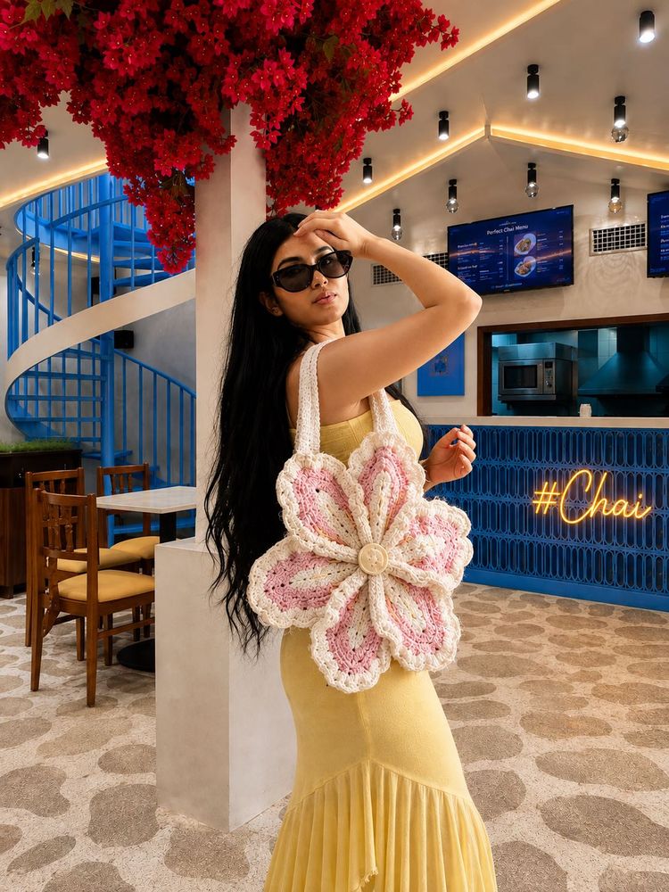 Crochet Flower Handbag