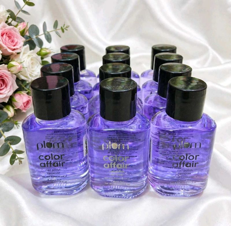 Pack of 12 Plum Color Affair Acetone-Free Nail Pol