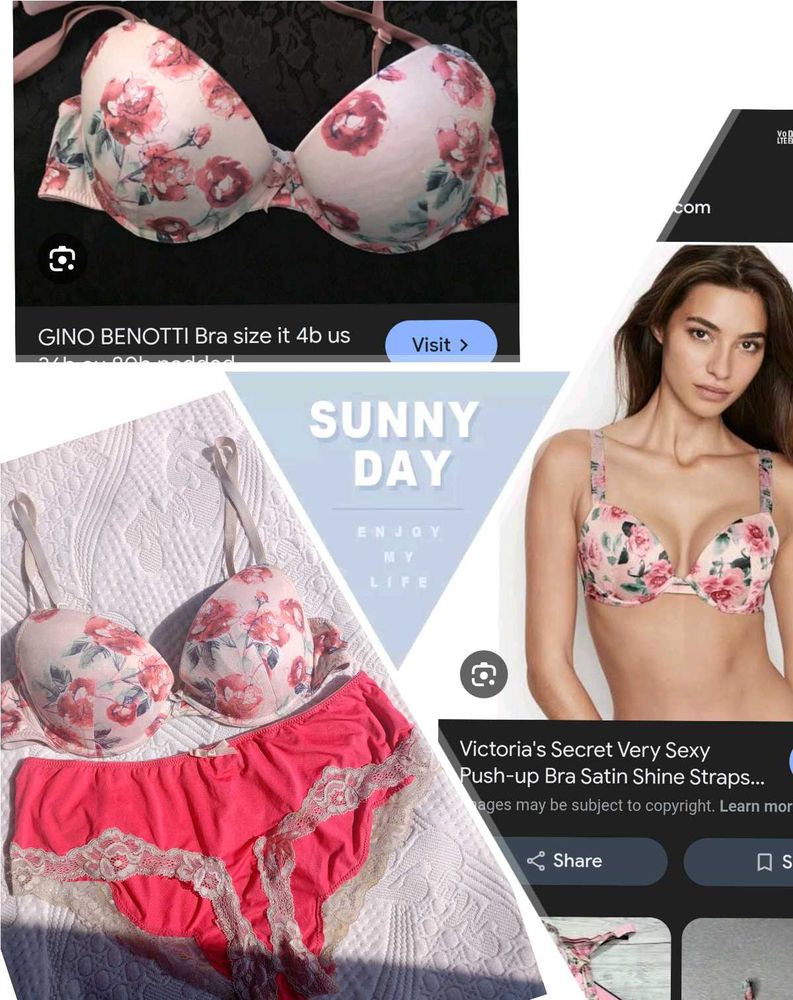 Floral Bra &amp; Panty Set