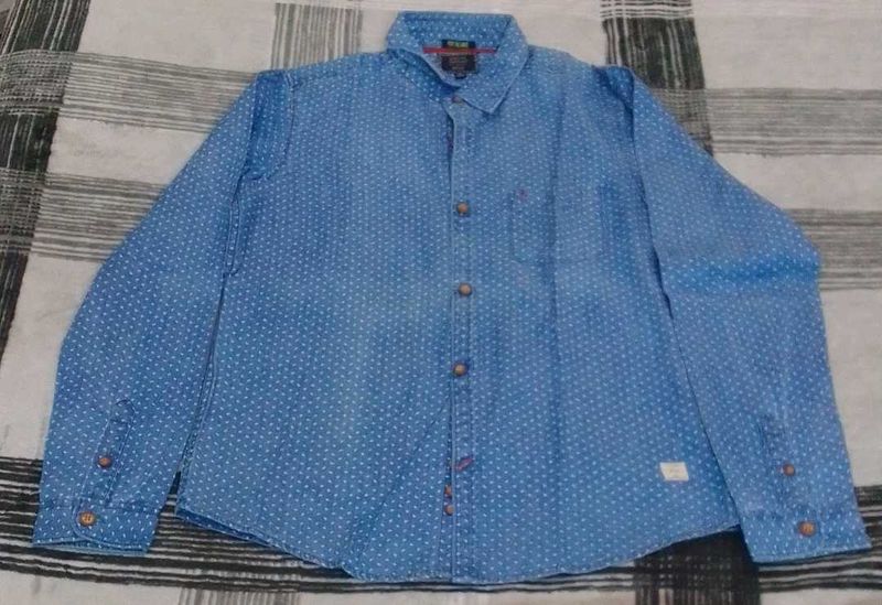 Blue Patterned Shirt