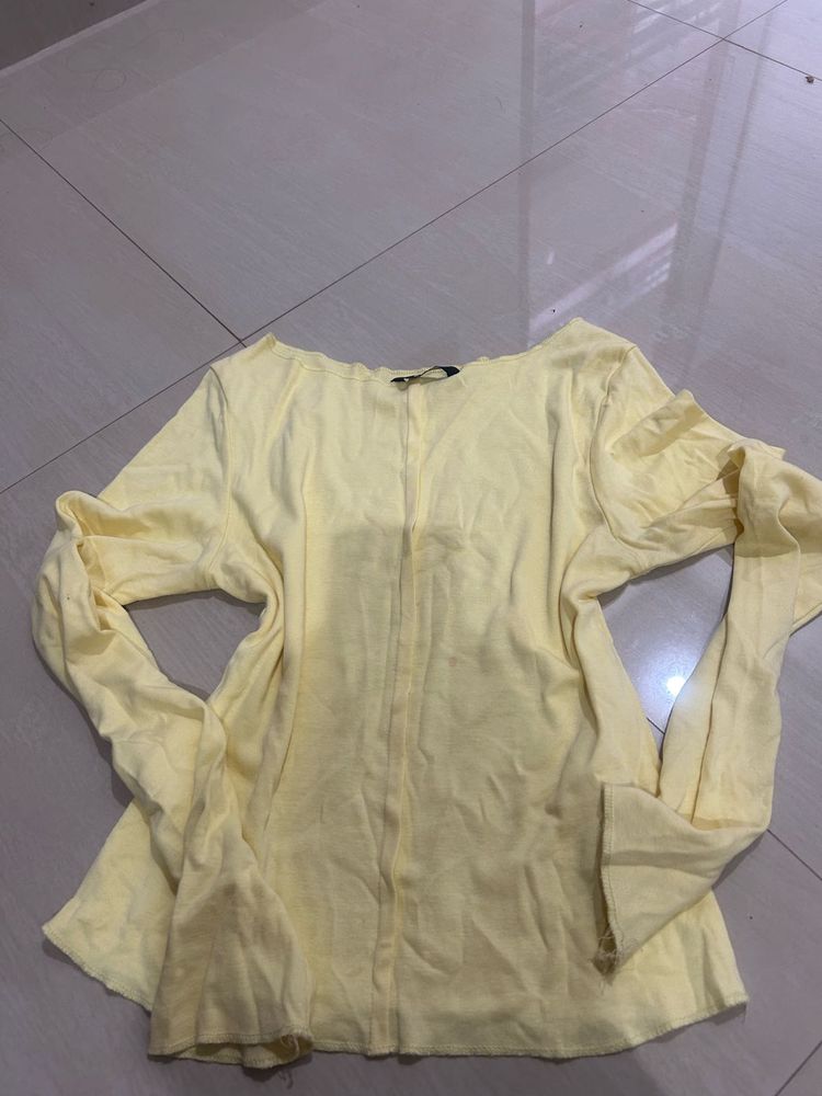 yellow cute top