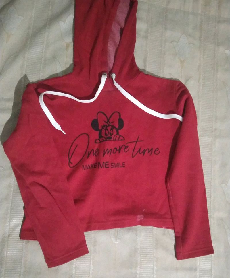 Cute Red Hoodie For Girls