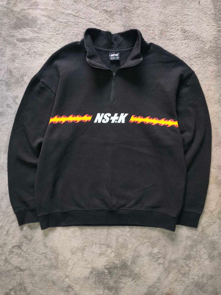 Black NS+K Flame Print Sweatshirt