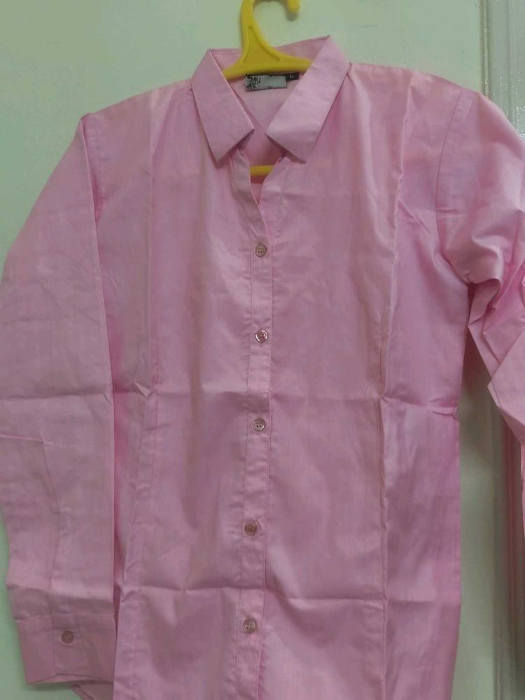 Classic Pink Button-Up Shirt