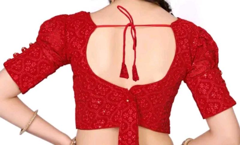 Red Lace Blouse