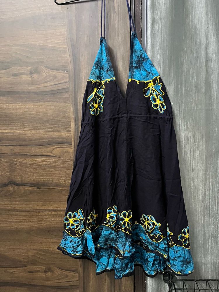 Bohemian Halter Neck Dress