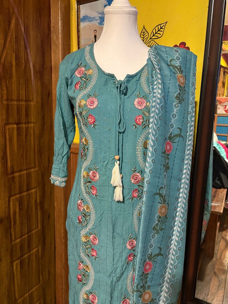 kurta three piece set floral