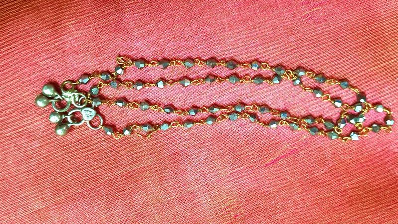 Boho Beaded Anklet with Bells