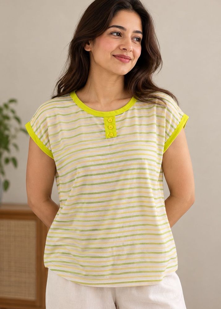 Striped Henley T-Shirt