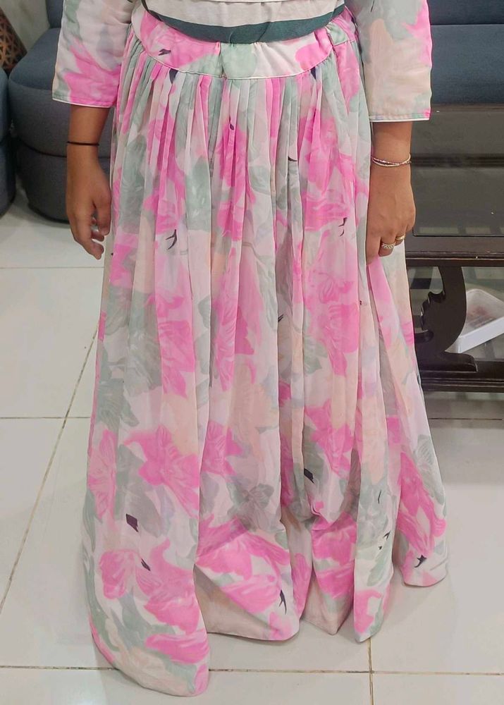 Beautiful Floral Print Gown