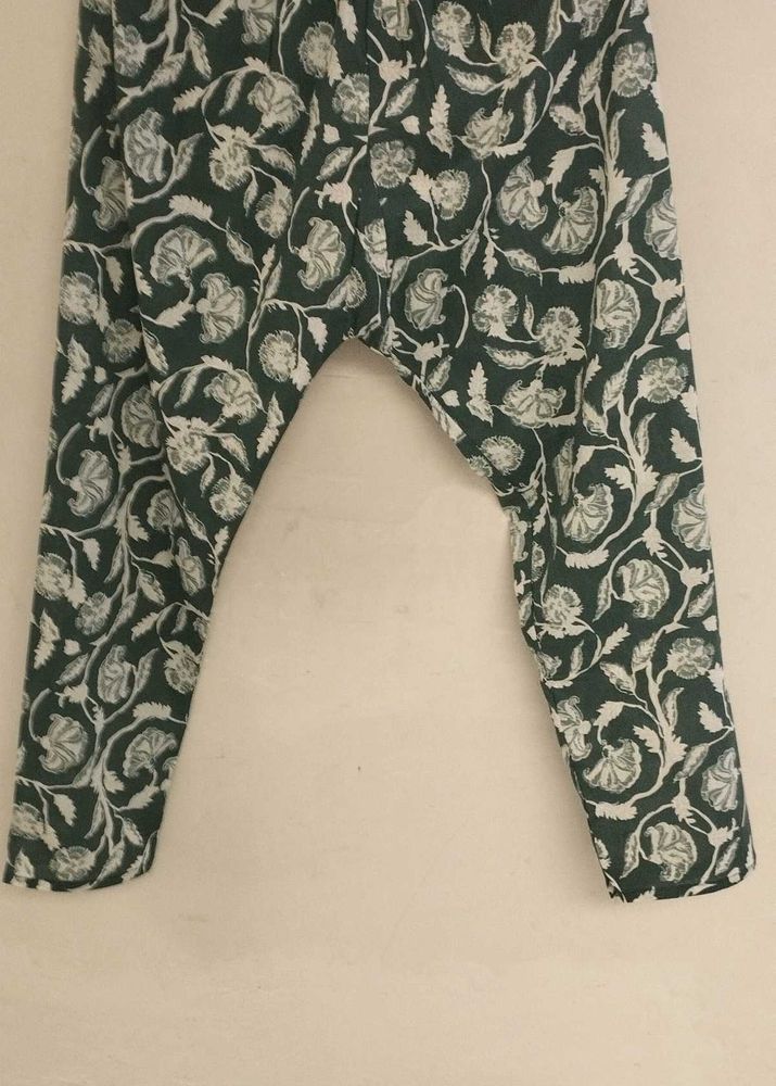 Green Floral Print Co Ord Set