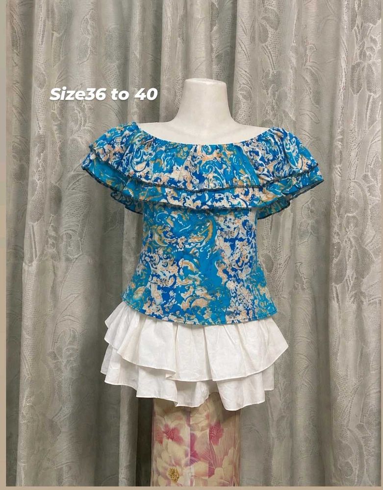Off-Shoulder Floral Blouse