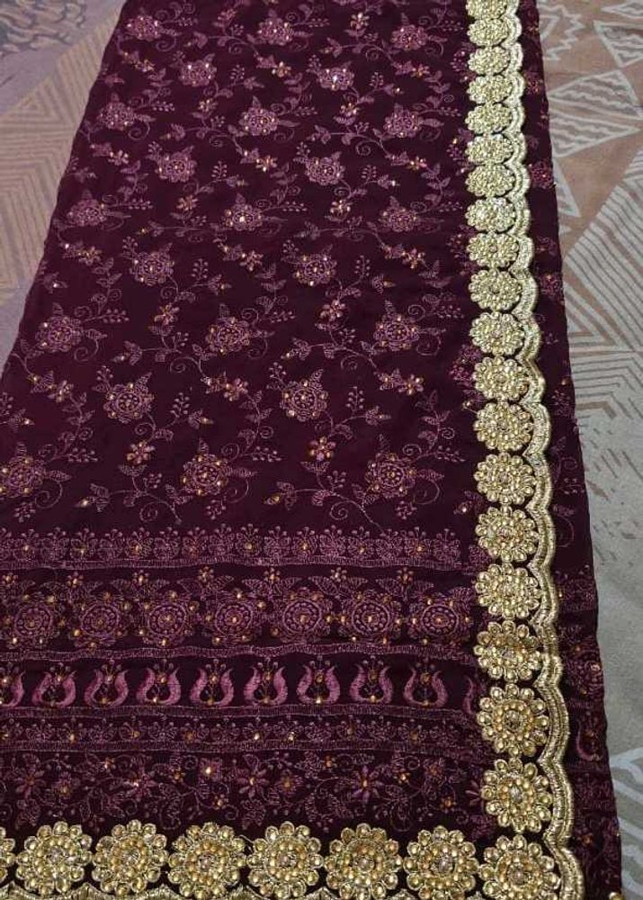 Beautiful Maroon Saree🤎🤎🤎