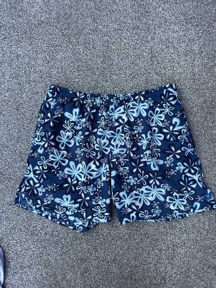 Blue Floral Swim Bottoms