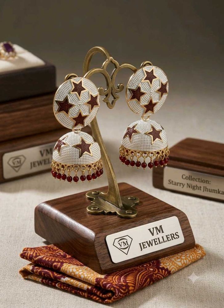 VM Jewellers Starry Night Jhumkas