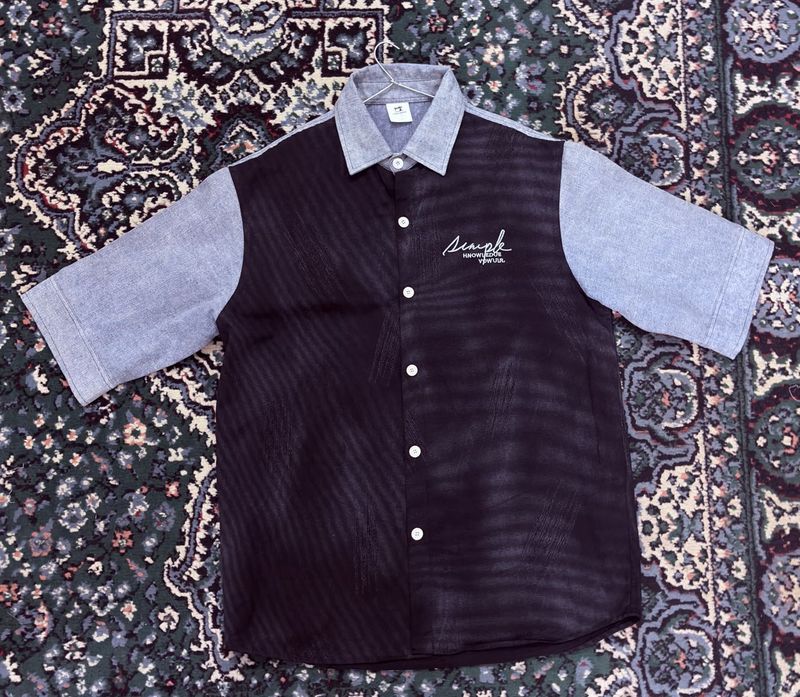 Men's Short Sleeve Contrast Shirt