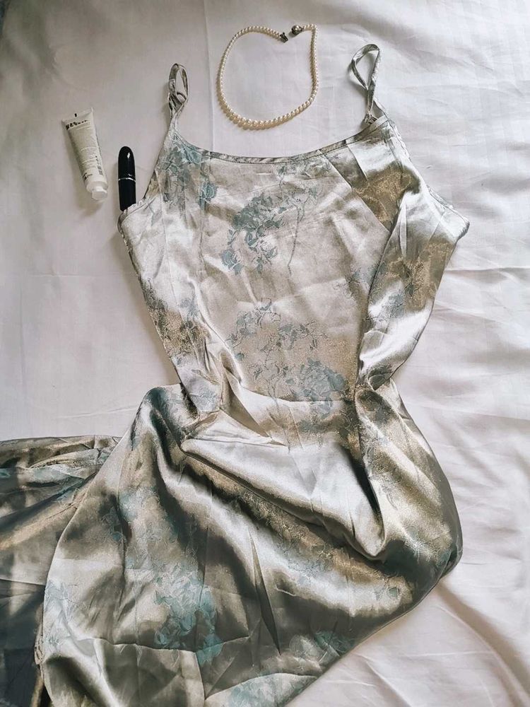 Elegant Floral Print Slip Dress