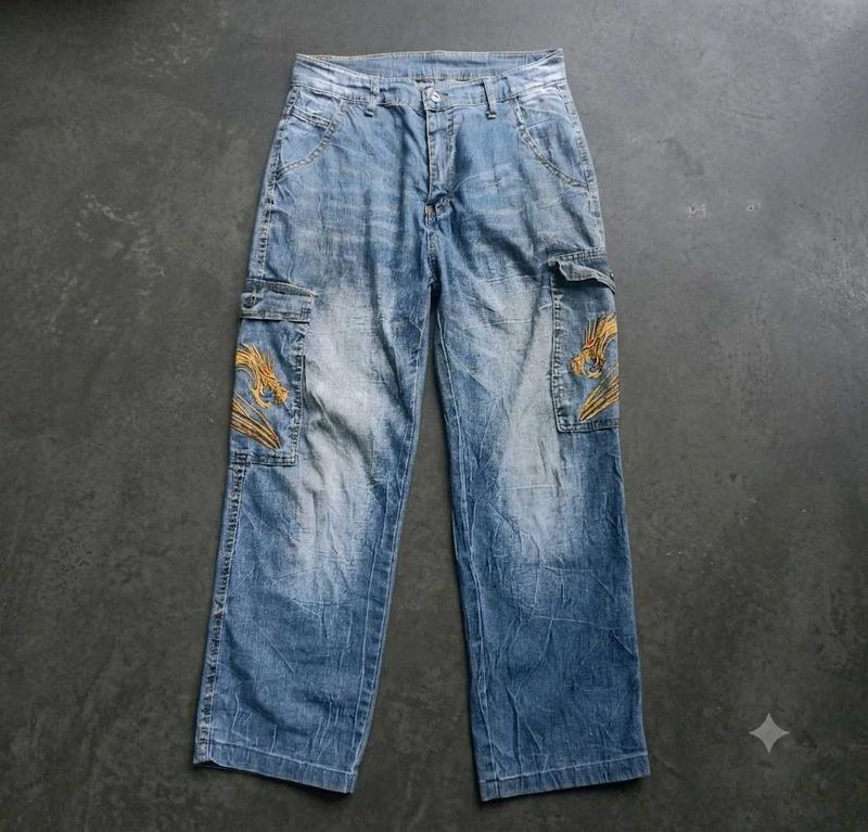 Happy Hole Cargo Jeans