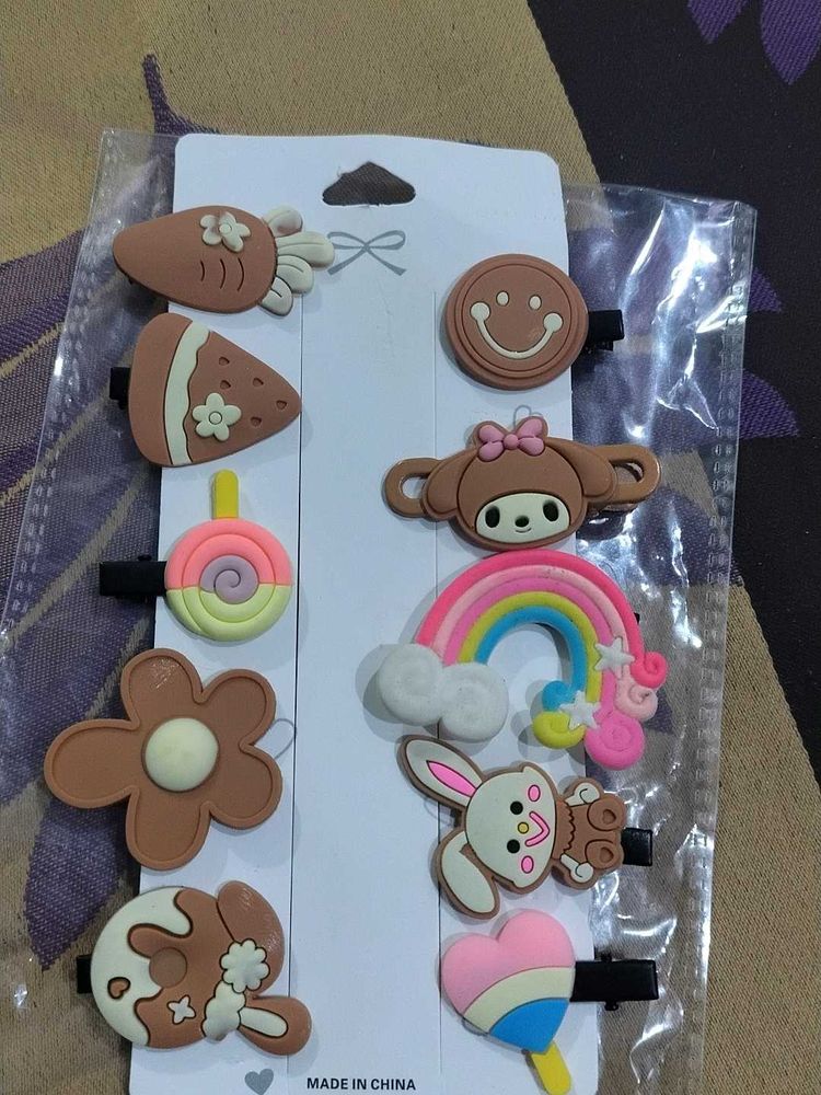 Cute Kawaii Hair Clips Set