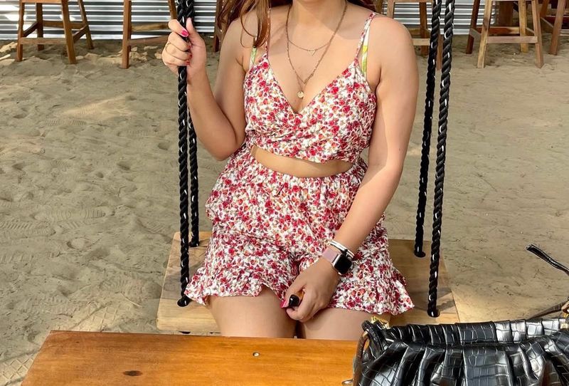 Floral Two-Piece Outfit