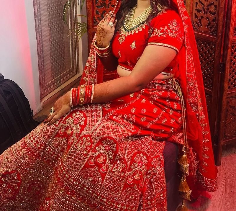 Exquisite Red Bridal Lehenga Set
