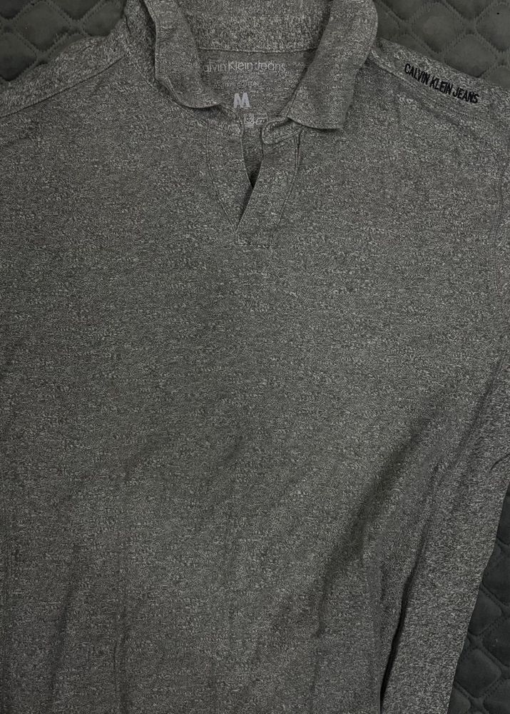 Calvin Klein Grey Polo T-Shirt