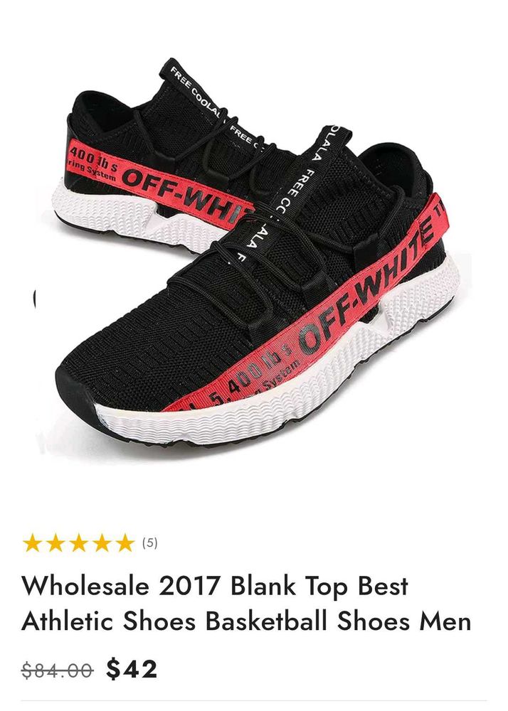 Athletic off white Shoes