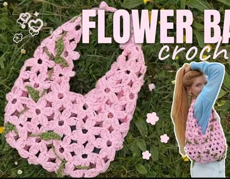 Beautiful Crochet Flower Bag