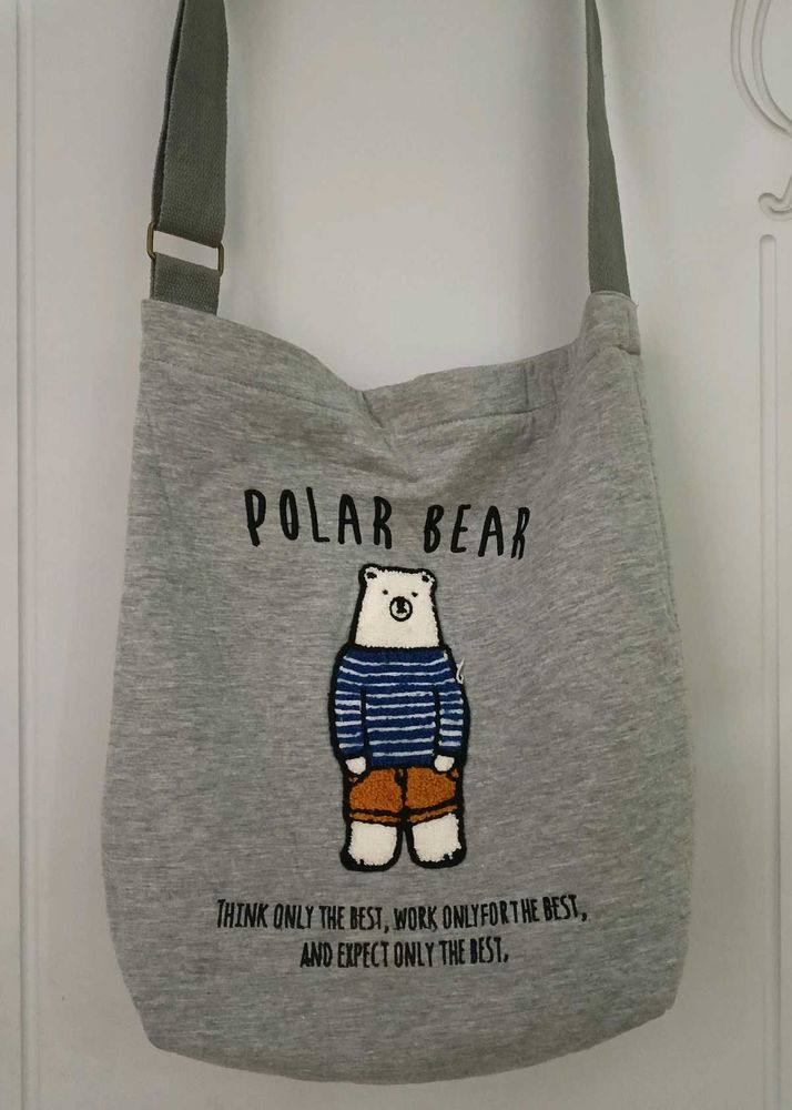 High Quality Cute Polar Bear Graphic Shoulder Bag