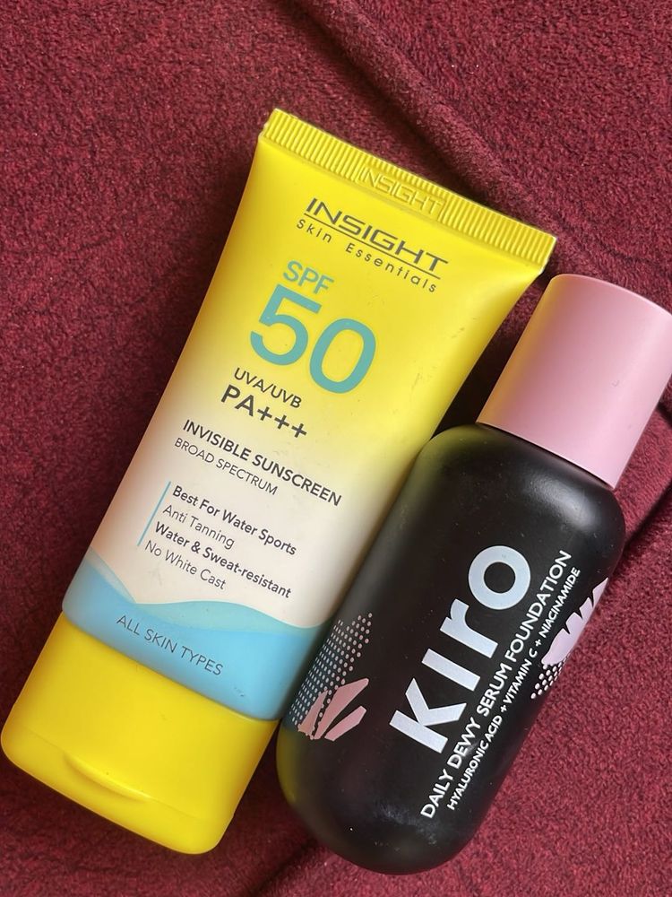 Insight Sunscreen &amp; Kiro Serum Foundation