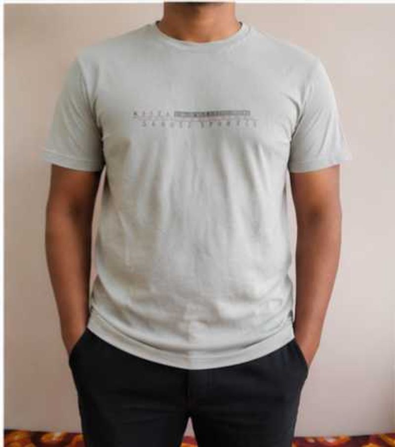 Men's Grey Graphic T-Shirt